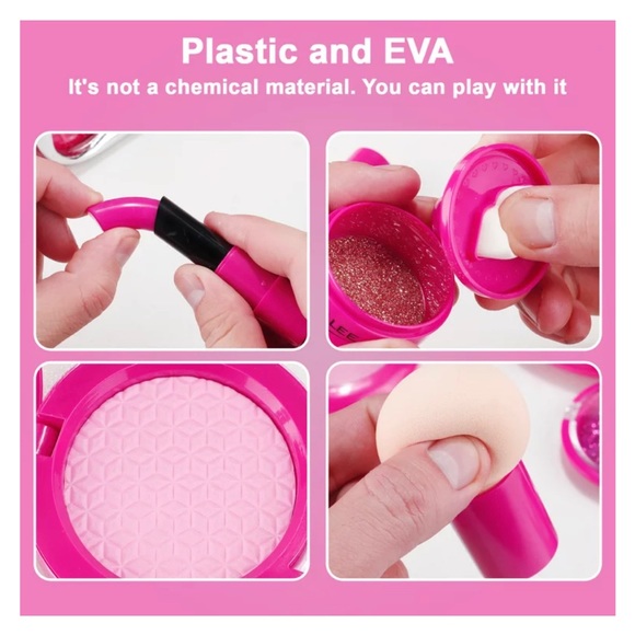 Pretend Makeup Kit, Kids Pretend Play Makeup Set - Picture 3 of 6